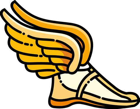 hermes winged sandals clipart